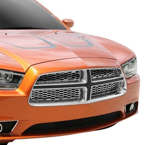 4-pc symbolic chrome cnc machined main grille charger|Dodge Charger CNC Machined Grilles .